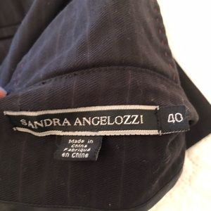 Femme dress pants, light purple pin stripe.